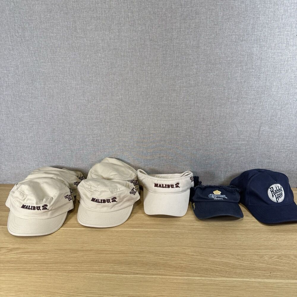 Reseller Lot 13 Piece  Promo Hats Visors Malibu Corona Rabbit Hole AC Wholesale